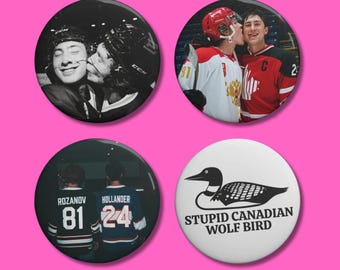 Heated Rivalry Pin Button | MM Hockey Romance, Booktok Fandom