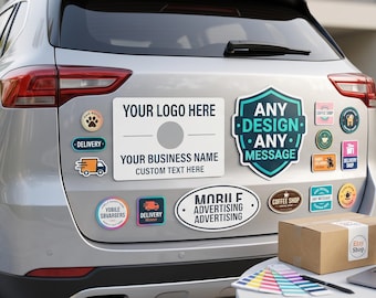 Custom Car Magnet, Design Your Own Bumper Decal, Matte Vinyl Sticker