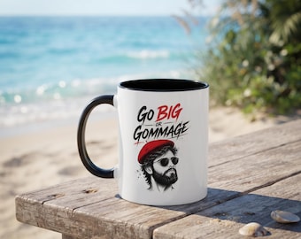 Bearded Man Red Beret Mug | Funny Coffee Lover Gift for Him