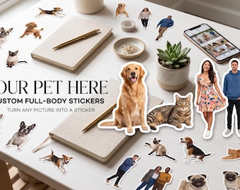 Custom Photo Sticker, Personalized Vinyl Decal, Laptop Water Bottle Sticker