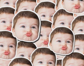 Custom Face Sticker | Personalized Photo Gift, Waterproof Vinyl