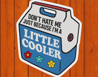 Pegatina "No me odies, soy un poco más genial", divertida y sarcástica, con mensaje de confianza, para botellas de agua, para coches y para camping.