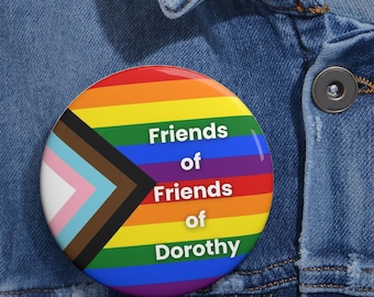 Friends of Dorothy pin button | Pride rainbow lapel pin