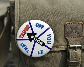 Fuck Trump Spinner Pin, Anti Trump Pin Button, Trump Protest Pin, Political Resistance Badge, Anti Trump Activist Pin, Political Button