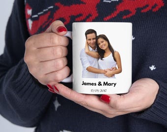 Personalised Photo Mug with Text | Custom Picture Coffee Mug Gift for Her | Printed Photo Cup | Unique Birthday Gift Idea