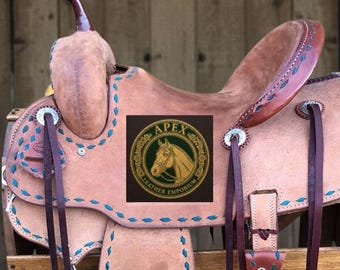 Sella e finimenti per cavalli da corsa western fatti a mano