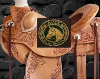 Rough Out A Fork Wade Tree Roping Ranch Natural Leather Horse Tack Saddle 15