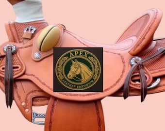 Selle Western Ranch Barrel Racing Ashmira - Cuir Main, Taille 10 à 18 Pouces, Arbre Bois
