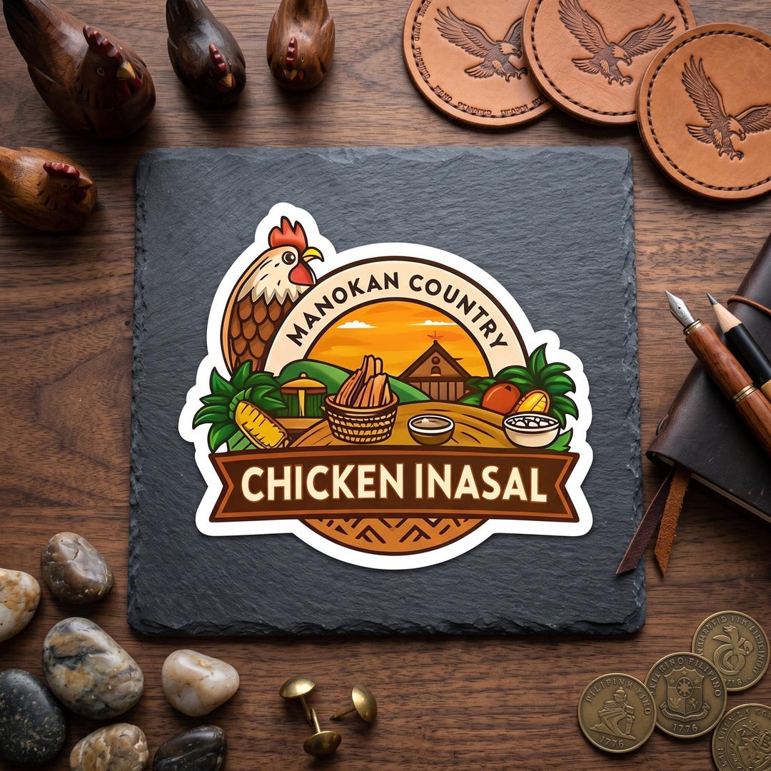 Bacolod Chicken Inasal Sticker, Retro Manokan Country Food Stickers ...