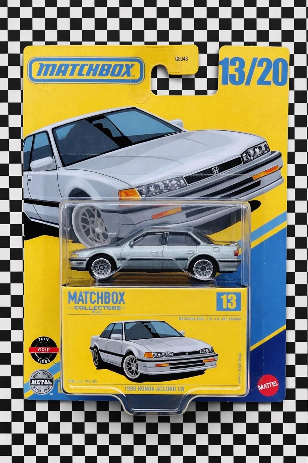 Matchbox Collectors 1990 Honda Accord CB Diecast Car 1:64 Silver