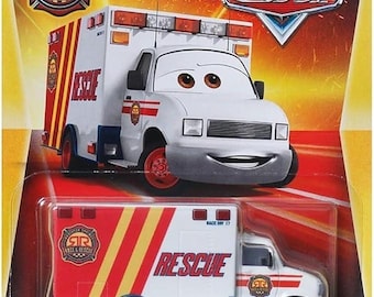 Disney Pixar Cars Morgan Martins Ambulancerace & Rescue 1:55 Scale