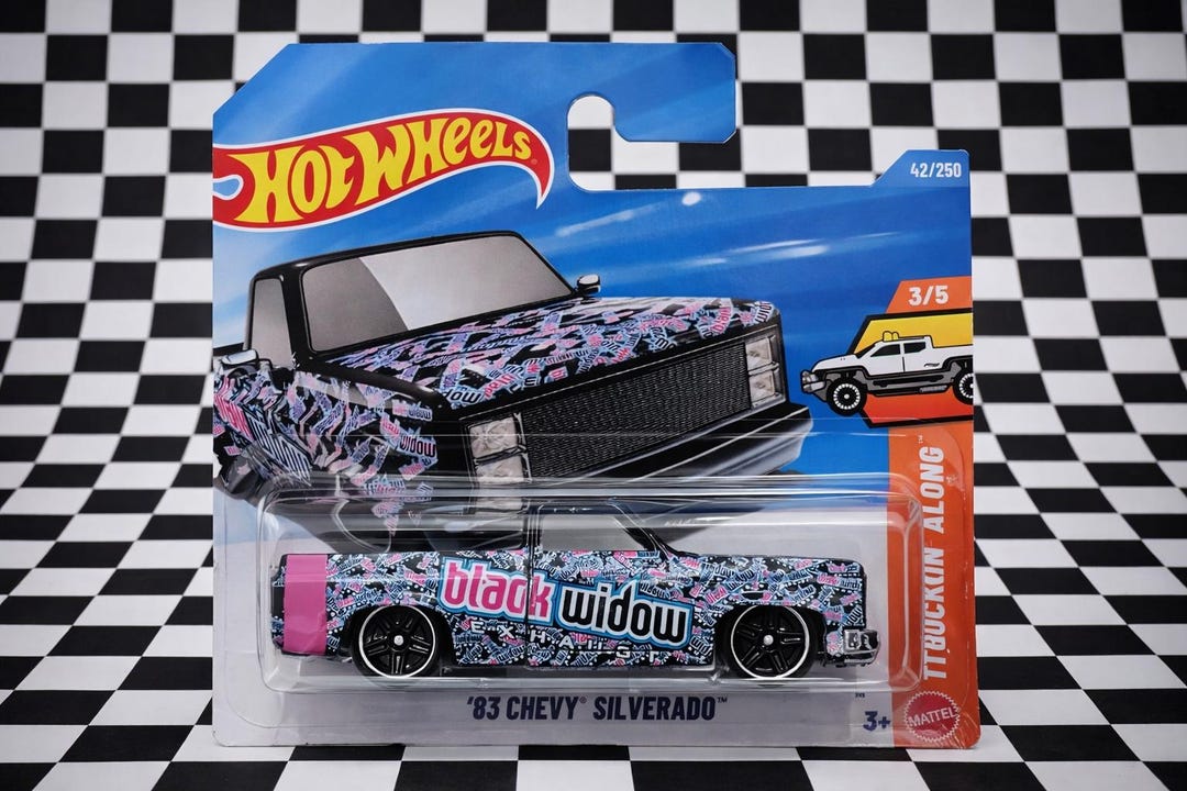 Hot Wheels 2026 - 83 Chevy Silverado Black Widow Exhaust Truckin