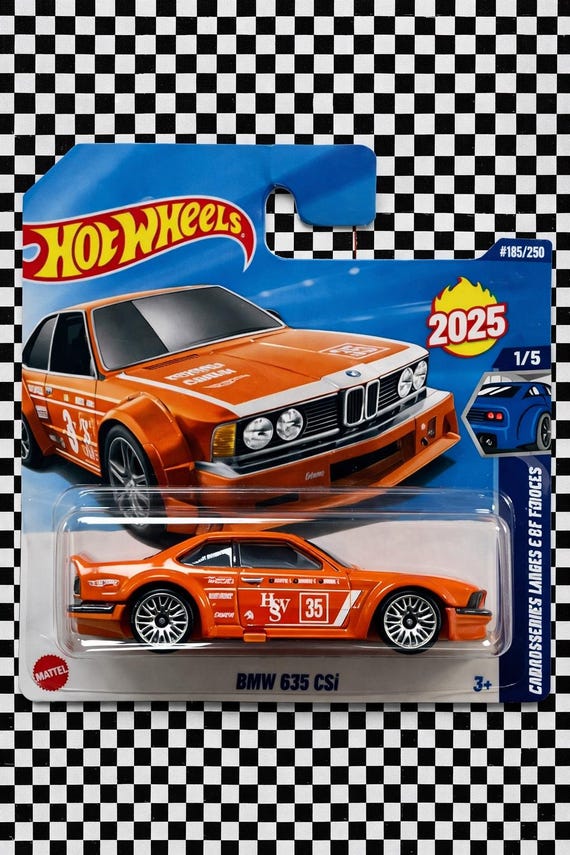 Hot Wheels BMW 635 Csi (orange & White) 1/5 Wild Widebody - 2025
