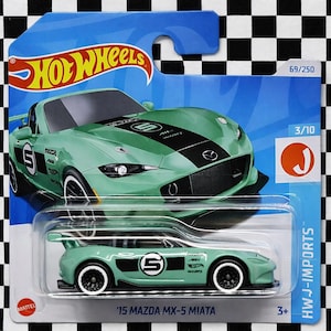 ホットウィール '15 マツダ MX-5 ミアータ - ターコイズ HW J-Imports ダイキャスト