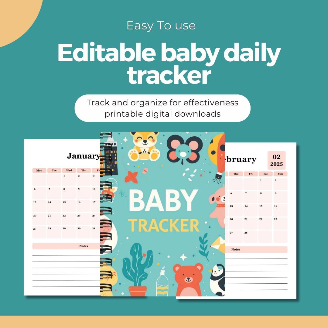Editable Baby Daily Tracker Printable | Newborn Routine Log PDF ...