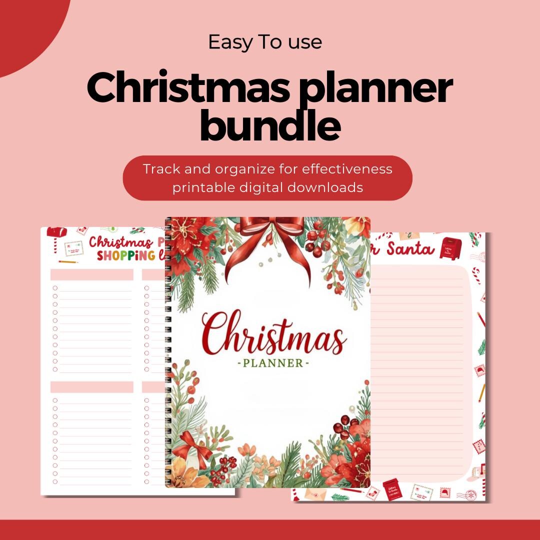 Christmas Planner Bundle Printable | Holiday Planner | Xmas Shopping ...