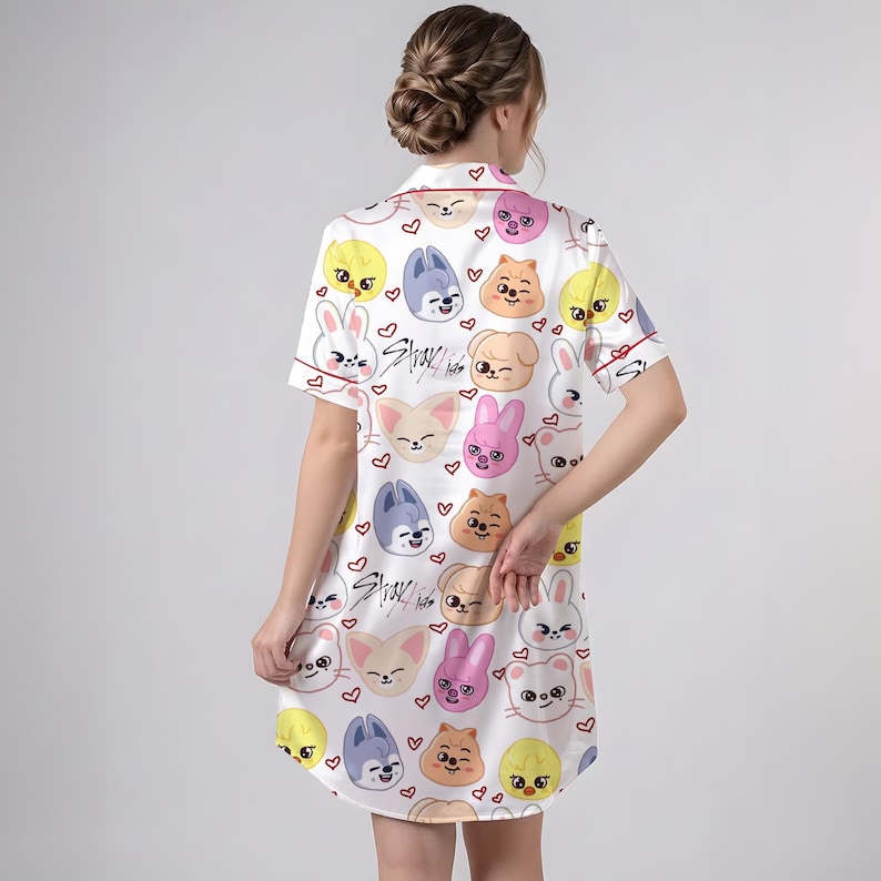 Skzcode Pajamas Stray Kids Skzoo Pajama Dress, Wolfchan Bbokari Hanquokka Jiniret ...