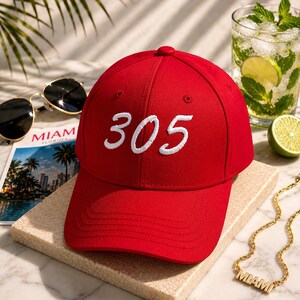 Cappello ricamato 305 / Cappello con prefisso telefonico personalizzato