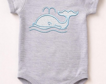 Baby Whale Onesie | Embroidered Baby Outfit