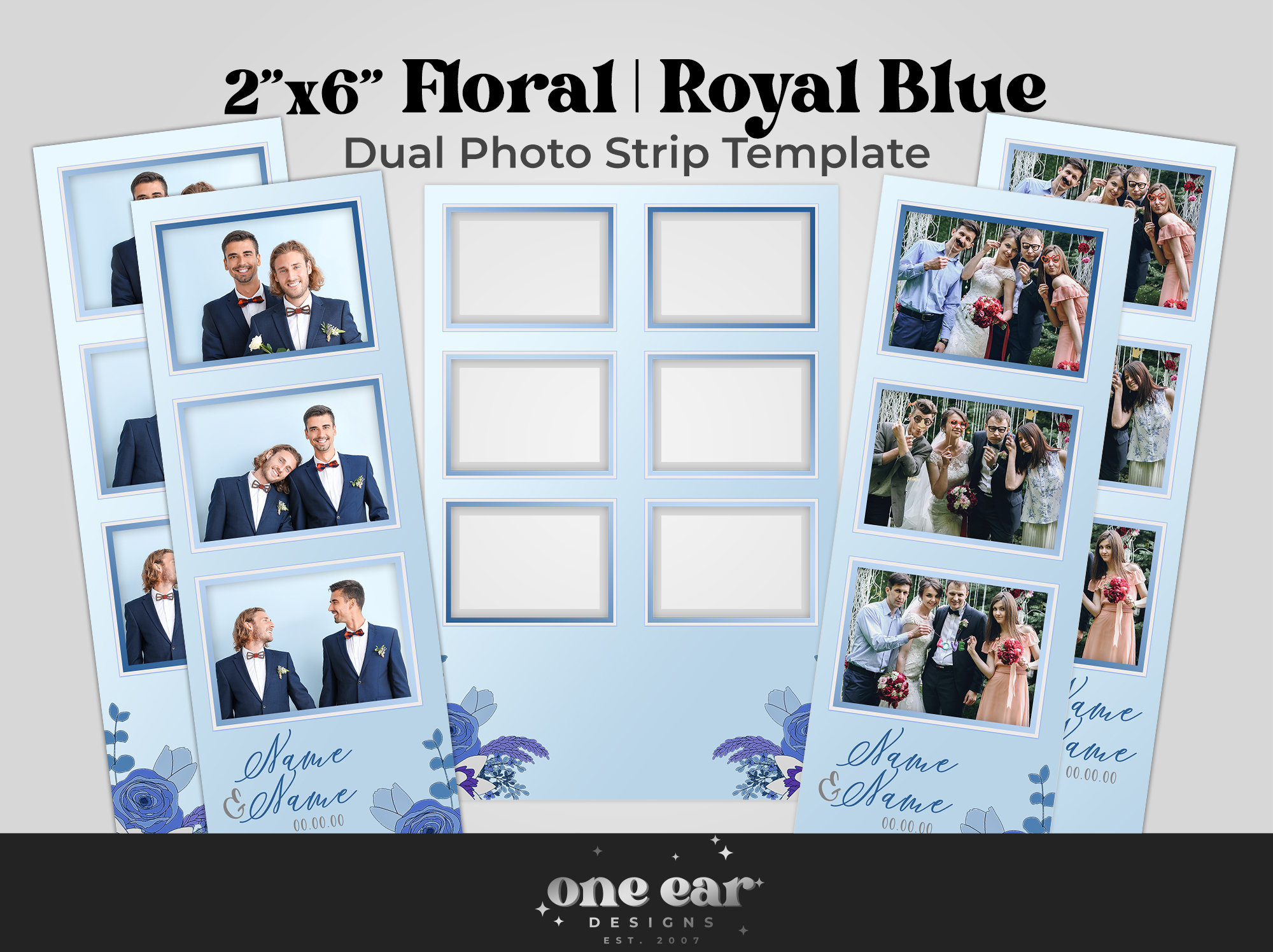 Floral - Royal Blue - 2