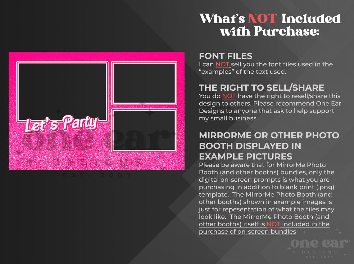 Party Photo Booth Template | Print Strip Template | Photo Booth Card ...