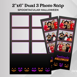 Print-Strip-Vorlage | Fotostand Vorlage | Fotostand Karte | Fotostreifen Karte | Gruselige Halloween Party