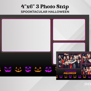 Halloween-Fotostand-Vorlage | Print-Strip-Vorlage | Fotostand Karte | Fotostreifen Karte | Halloween-Party | Geist-Halloween