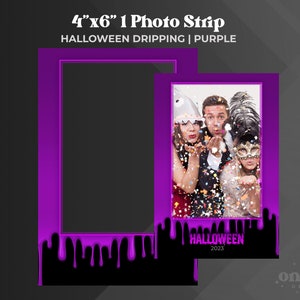 Print-Strip-Vorlage | Fotostand Karte | Fotostreifen Karte | Halloween-Geburtstag | Gruseliges Halloween