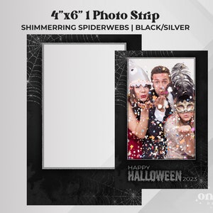 Print-Strip-Vorlage | Fotostand Karte | Fotostreifen Karte | Halloween-Geburtstag | Gruseliges Halloween