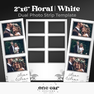 Photo Strip Template | Photo Strip Card | 2x6 Photo Strip | Photo Booth Insert | Booth Strip Template