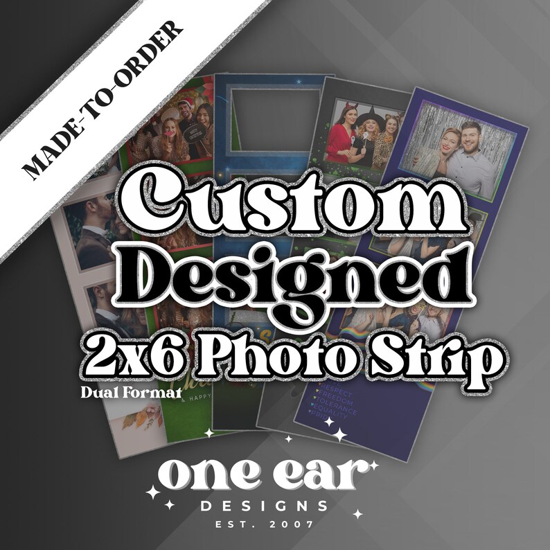 Custom (dual) 2x6 Photo Booth Template - Etsy