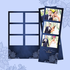 2&quot;x6&quot; Dual Photo |  Booth Strip Template | Wedding Photobooth | Photobooth Card | Booth Strip Template