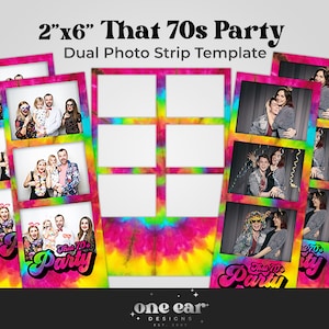 That 70&#39;s Party - 2&quot;x6&quot; Dual Photo Strip Template