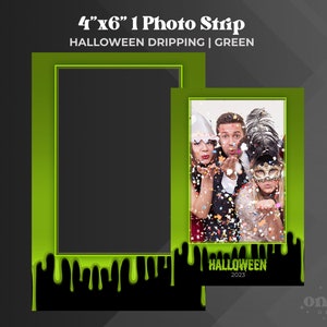Print Strip Template | Photo Booth Card | Photo Strip Card | Halloween Birthday | Spooky Halloween