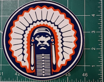 University of Illinois Chief Illiniwek 5" All Weather Decal