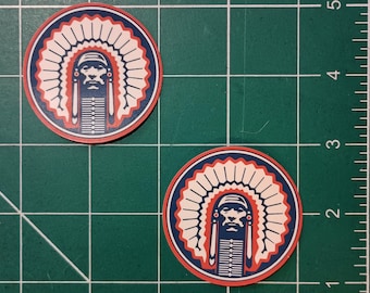 University of Illinois Chief Illiniwek 2" All Weather Vinyl Decal - Set of 2