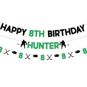 Hockey Birthday Banner . Hockey Banner . Hockey Party Decorations . Custom Hockey Banner