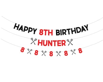 Lacrosse Birthday Banner . Lacrosse Banner . Lacrosse Party Decorations . Custom Lacrosse Banner