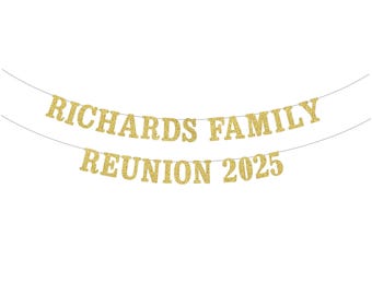 Custom Family Reunion Banner . Family Reunion Decorations . Genealogy Family History Party . Personalized Family Name Sign