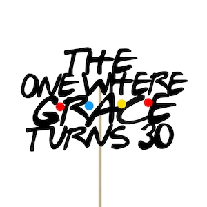 Friends Birthday Cake Topper . The One Where Birthday . Friends Birthday Decoration