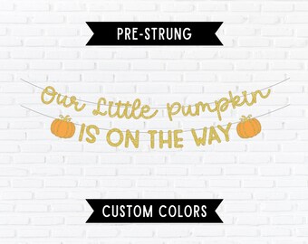 Our Little Pumpkin Is On The Way – Baby Shower Gender Reveal Banner