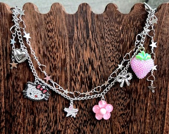 Hello Kitty Flower Bag Charm Chain