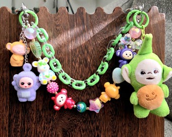 Teletubbie Dipsy Plüsch Taschenanhänger Schlüsselanhänger