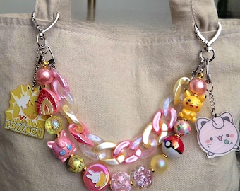 Pokemon Pikachu Jigglelypuff Bag Charm keychain