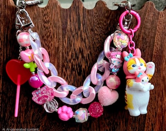 Mofusand My Melody Bag Charm keychain