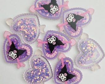 Kuromi Heart Shaker Charms – Set of 8