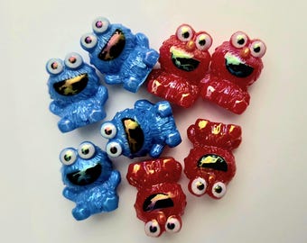 Sesame Street Monster - Elmo and Cookie Monster Set of 8