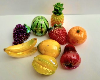 Fruit Acrylic Beads - Set of 9