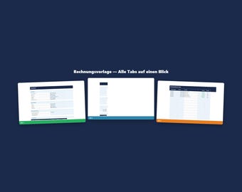 Factuursjabloon Excel 2026 voor kleine bedrijven (artikel 19 van de Duitse btw-wet), automatische factuurlijst, donkere modus, Duits