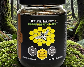 Wild Tualang Honey Yellow – Rare Raw Rainforest Honey – Malaysian Giant Honeybee – 10oz